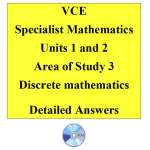 2016 VCE Specialist Mathematics Units 1 and 2 - AOS3 - Discrete Mathematics